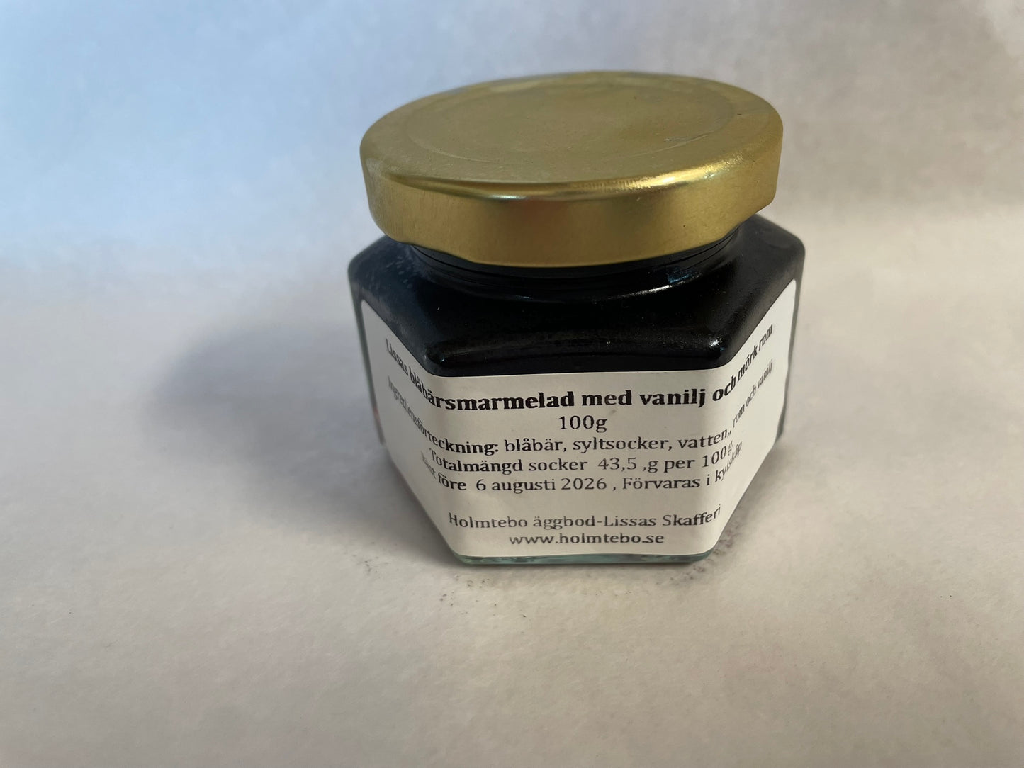 Lissas Blåbärsmarmelad - med vanilj och mörk rom (100g)
