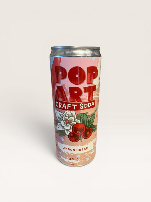 Pop Art Craft Soda Lingon Cream (Hammars Bryggeri, 33 cl)