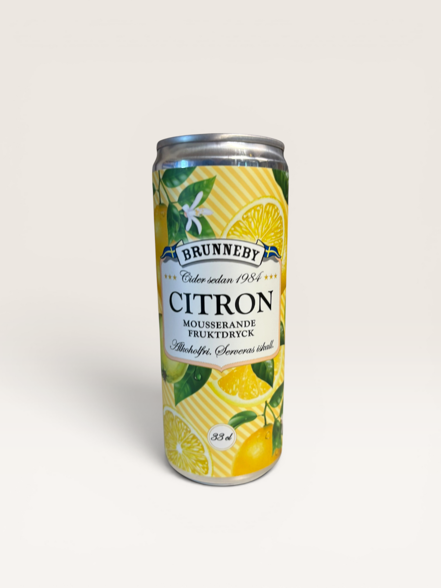 Citron Mousserande Fruktdryck - Brunneby Musteri (33 cl, alkoholfri)